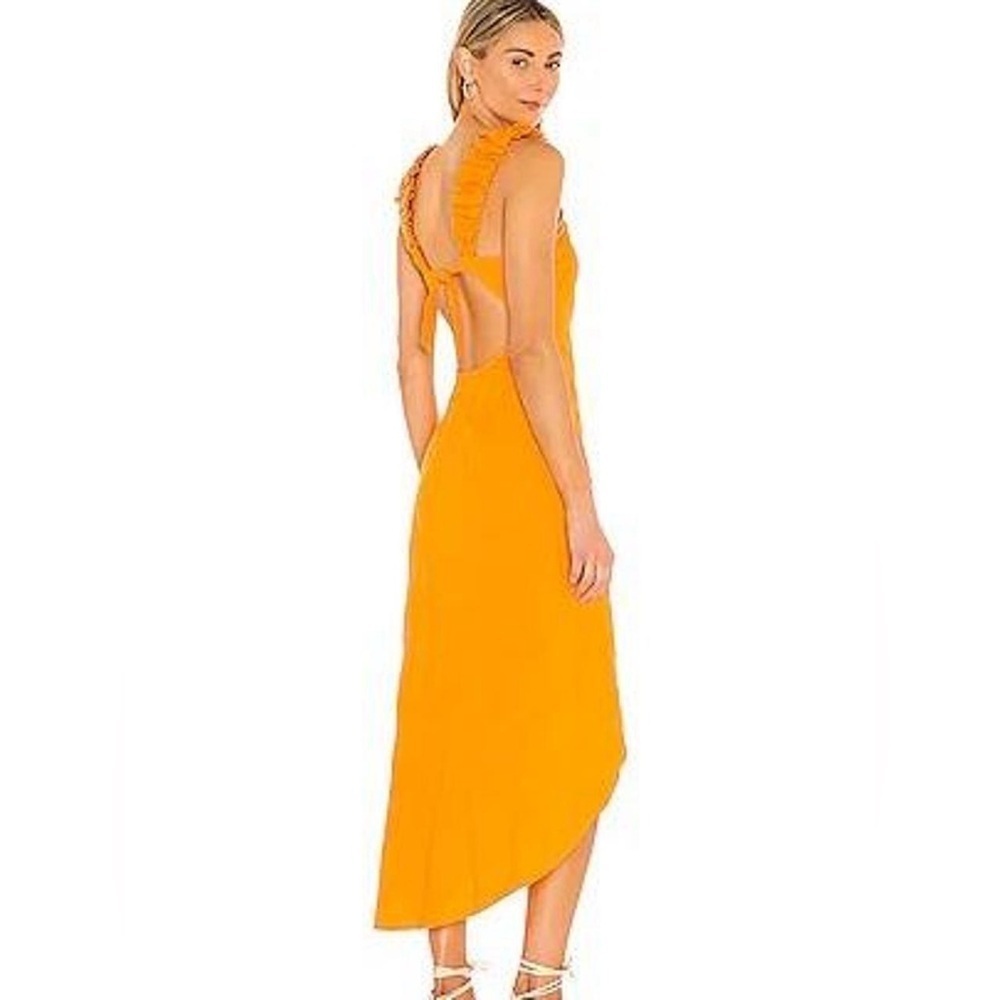 Free People At Dusk Midi Dress Poppy Field Orange Boho Size Small - Picture 4 of 9